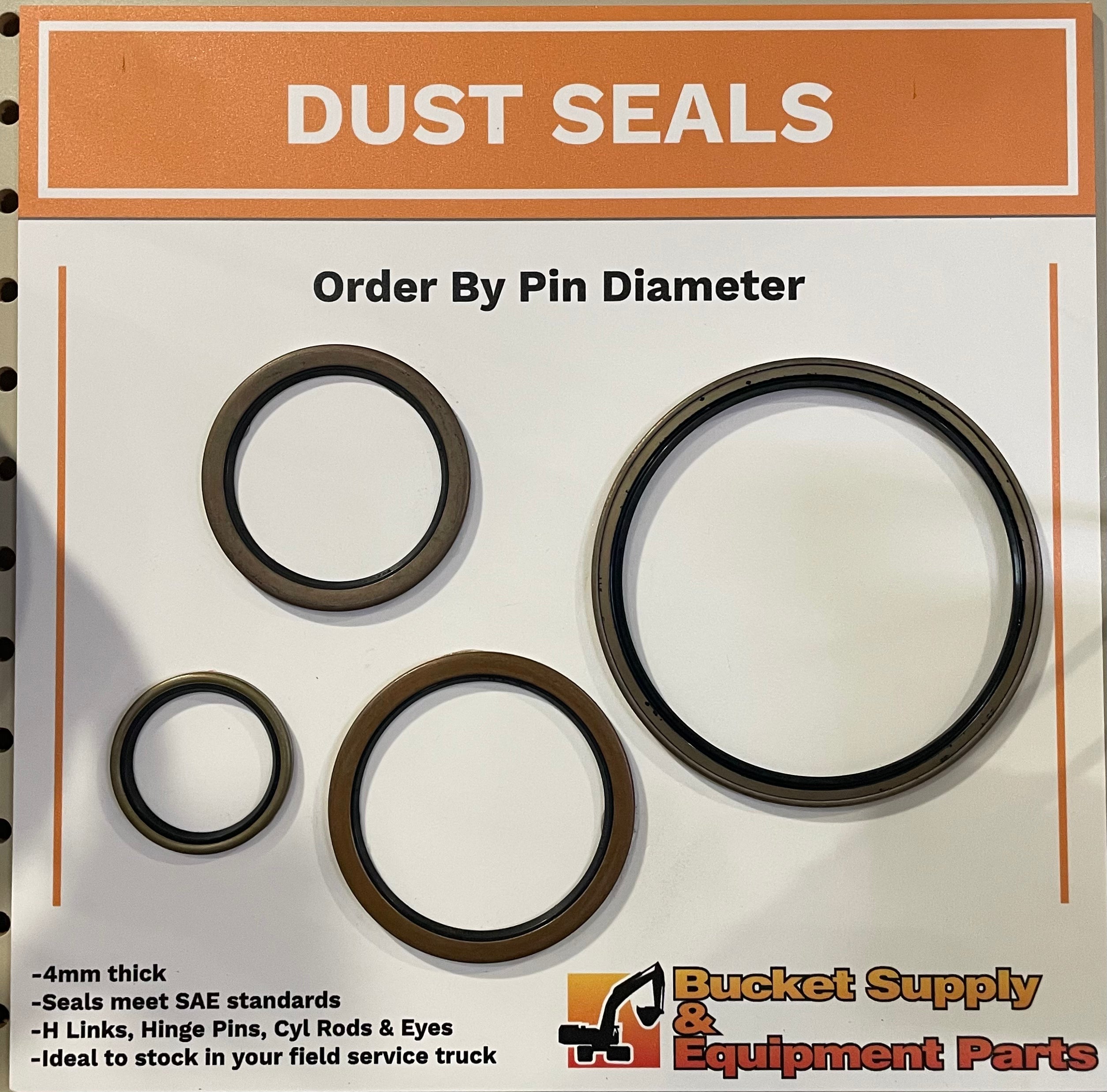 Dust Pin Type Bucket Pin Dust Seals – Bucket Supply
